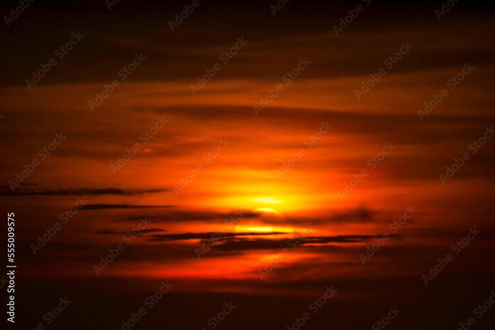 Golden hour sunset sky. Abstract nature background