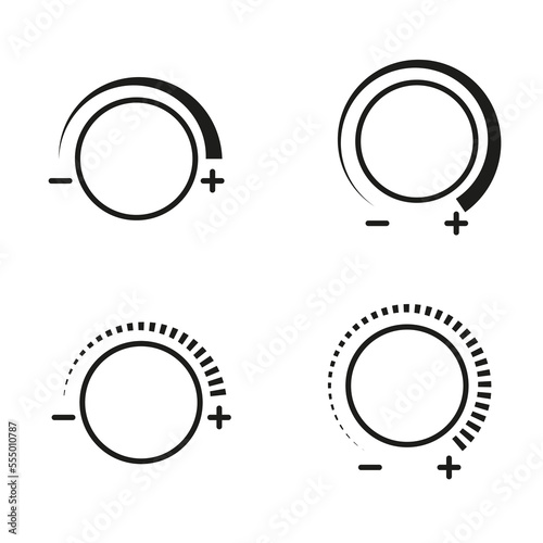 Icons regulators in flat style. design element set. Vector illustration. Stock image.