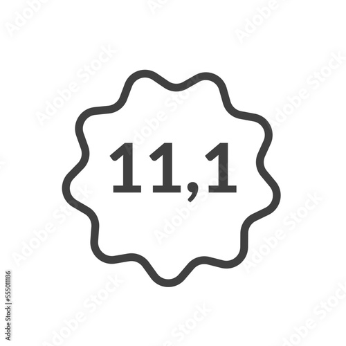 Numeric decimal icon vector photo