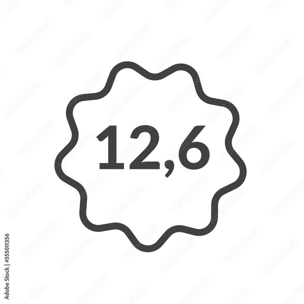 Numeric decimal icon vector Numeric decimal icon vector