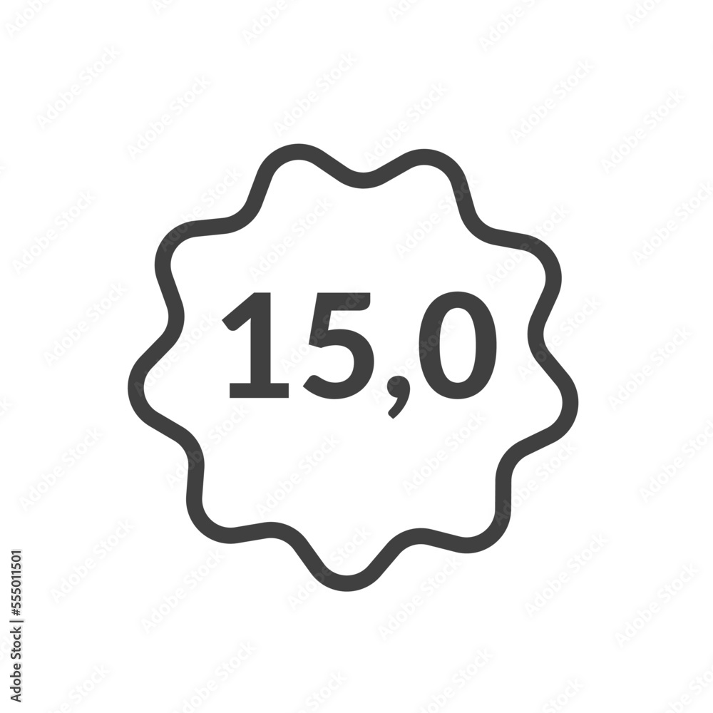 Numeric decimal icon vector Numeric decimal icon vector