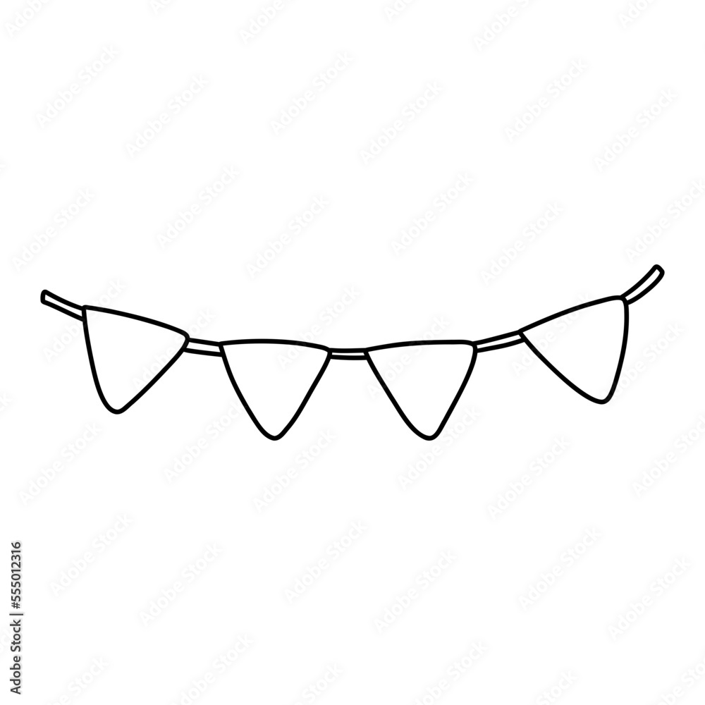 Party triangle flags for love, Valentine element Party triangle flags for love, Valentine element