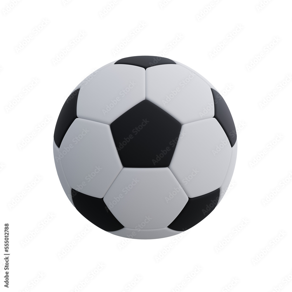 soccer ball 3D render Illustration icon soccer ball 3D render Illustration icon