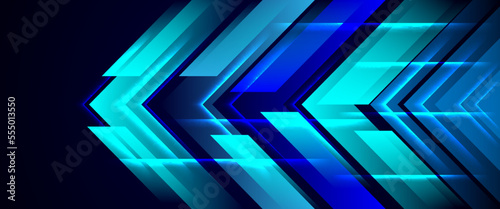 arrow quick innovation glow hi-tech moving blue background modern geometry style fast step progress internet speed idea futurism