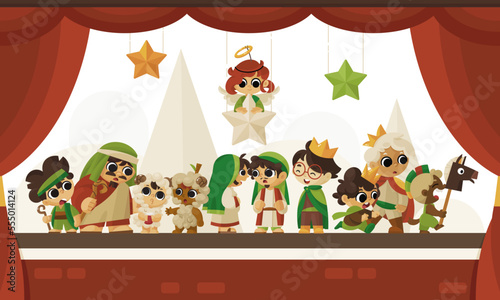 Christmas drama performance of the born of Jesus Christ