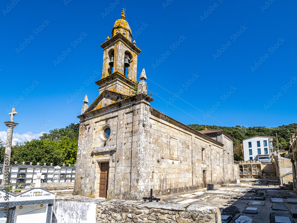 Parish church in Lira, Parroquia de Santa Maria de Lira, Northern Spain, Galicia