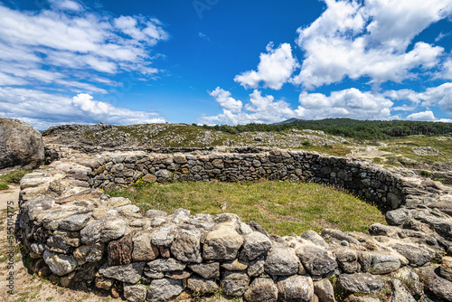 Celtic Castro de Barona, Galician Iron Age forts. Porto do Son, Coruna, Galicia, Spain.