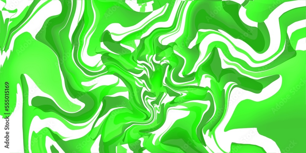 Abstract green and white wavy background, green white abstract liquify background.