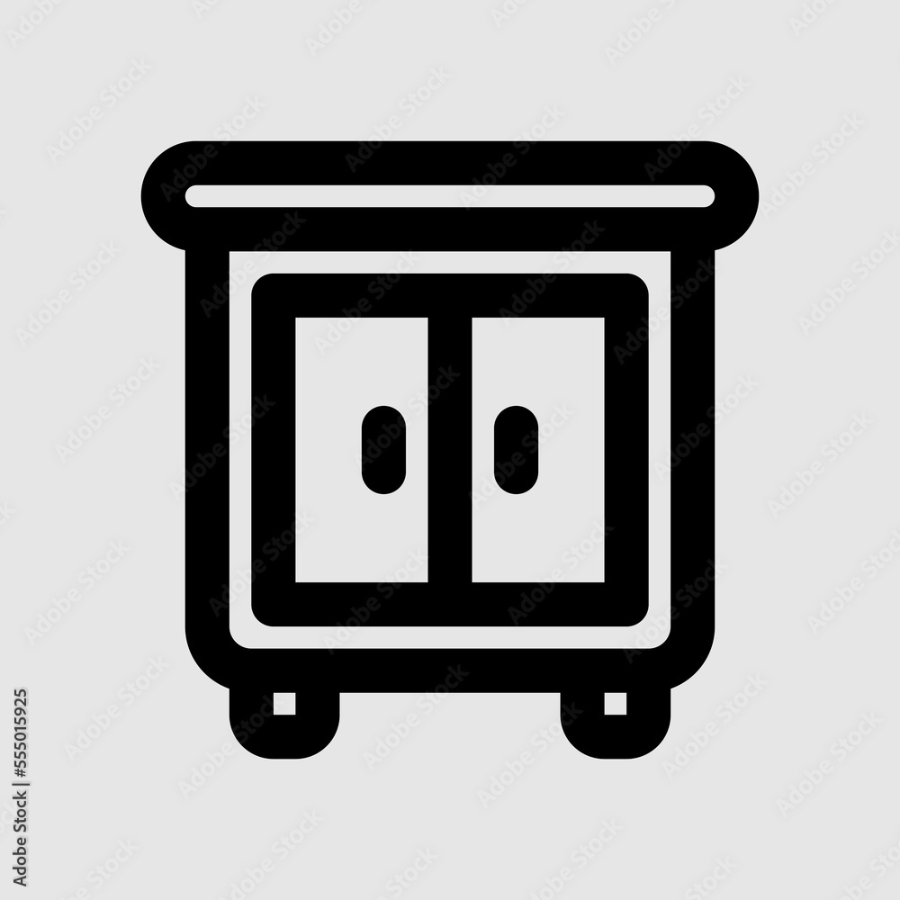 Cabinet icon in line style about furniture, use for website mobile app presentation Cabinet icon in line style about furniture, use for website mobile app presentation