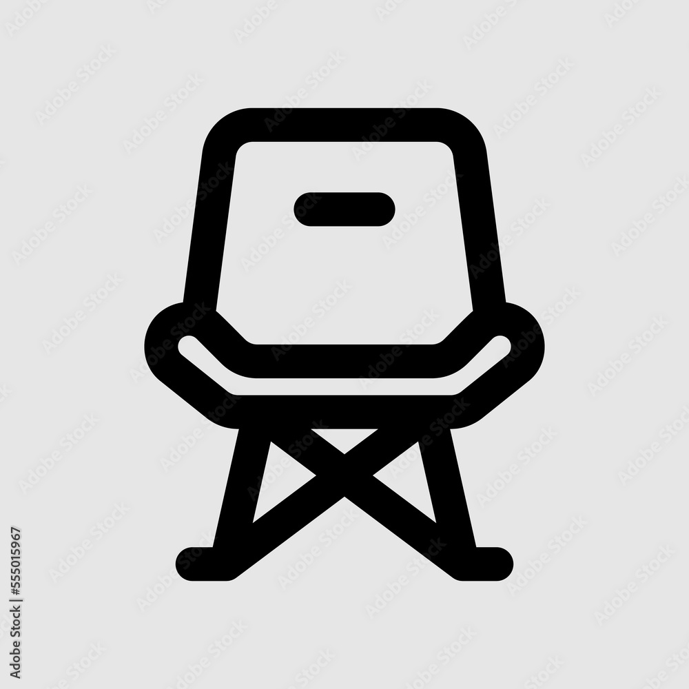 Chair icon in line style about furniture, use for website mobile app presentation Chair icon in line style about furniture, use for website mobile app presentation