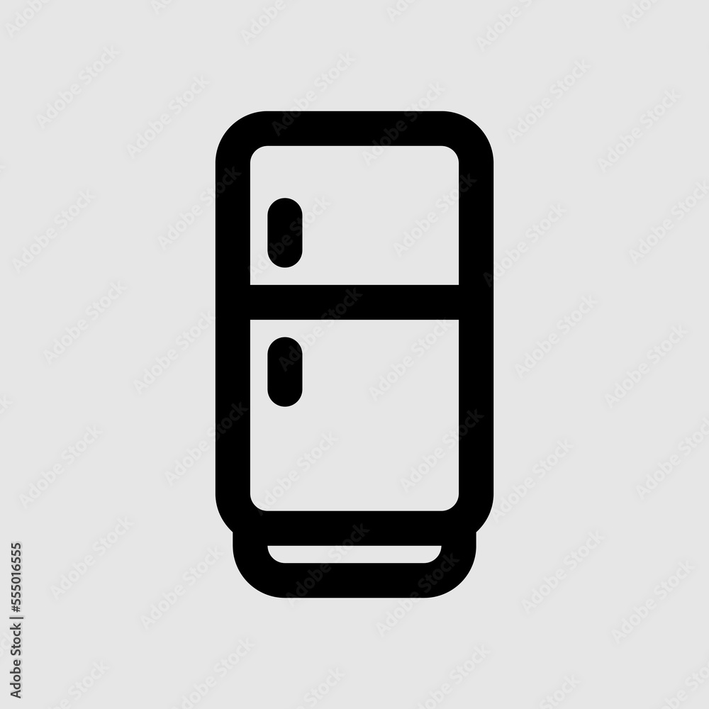 Fridge icon in line style about furniture, use for website mobile app presentation Fridge icon in line style about furniture, use for website mobile app presentation