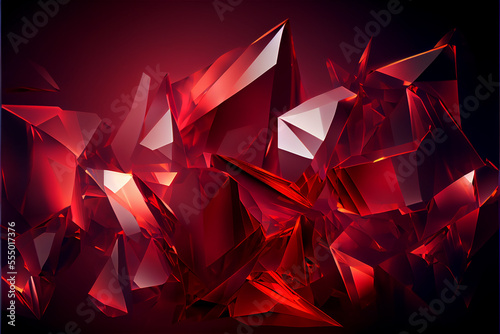 abstract ruby background showing a red crystal surface