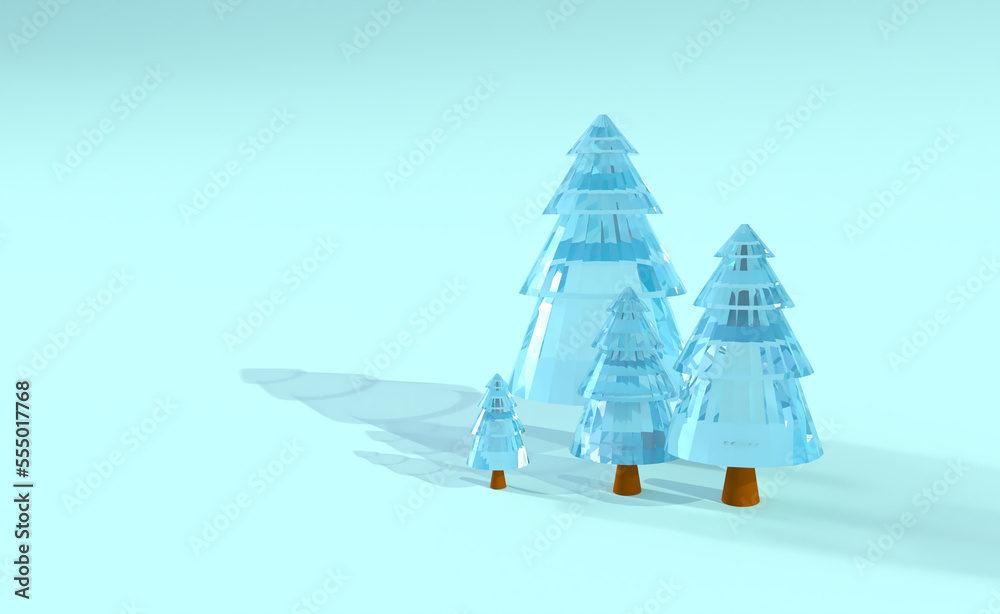Christmas tree and gifts 3D rendering including pine transparent 3D and gifts transparent for Christmas and new year content.