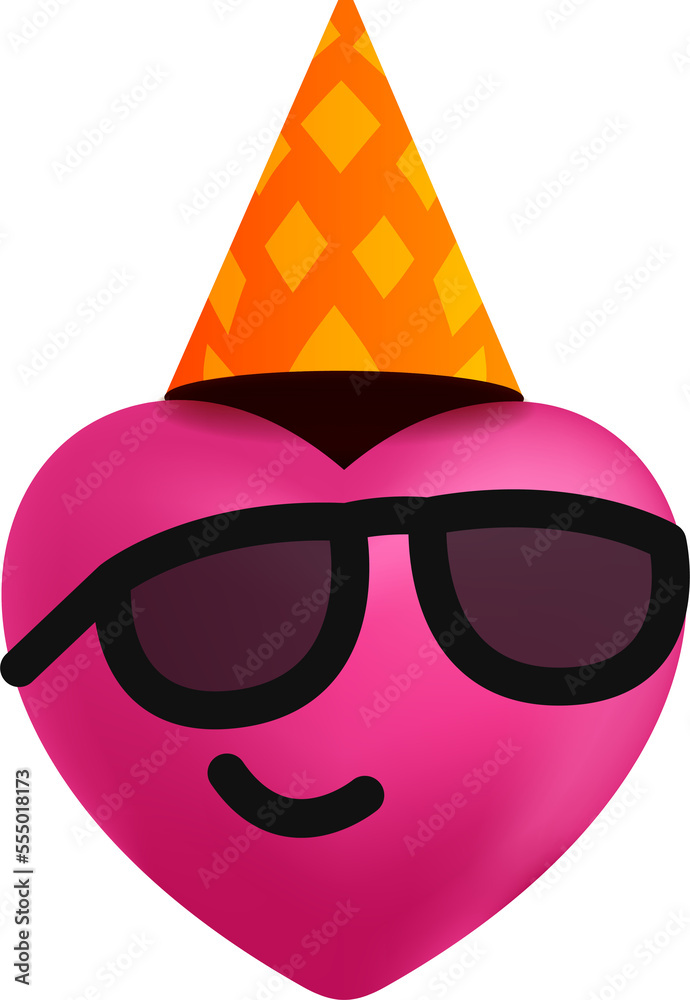 Happy heart character for valentines day and greeting card invitation Happy heart character for valentines day and greeting card invitation