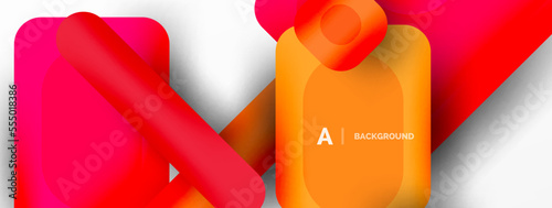 Minimal geometric abstract background. Colorful geometric blocks. Lines, squares and triangles composition wallpaper