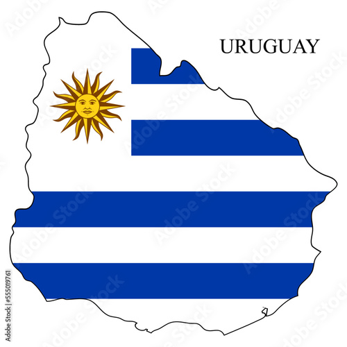 Uruguay map vector illustration. Global economy. Famous country. South America. Latin America. America.