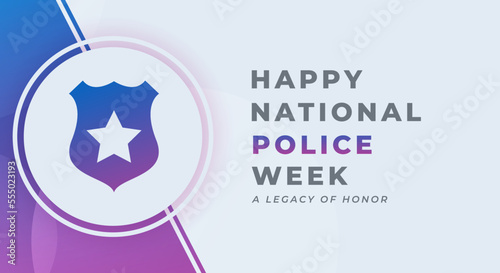 Happy National Police Week Celebration Vector Design Illustration for Background, Poster, Banner, Advertising, Greeting Card