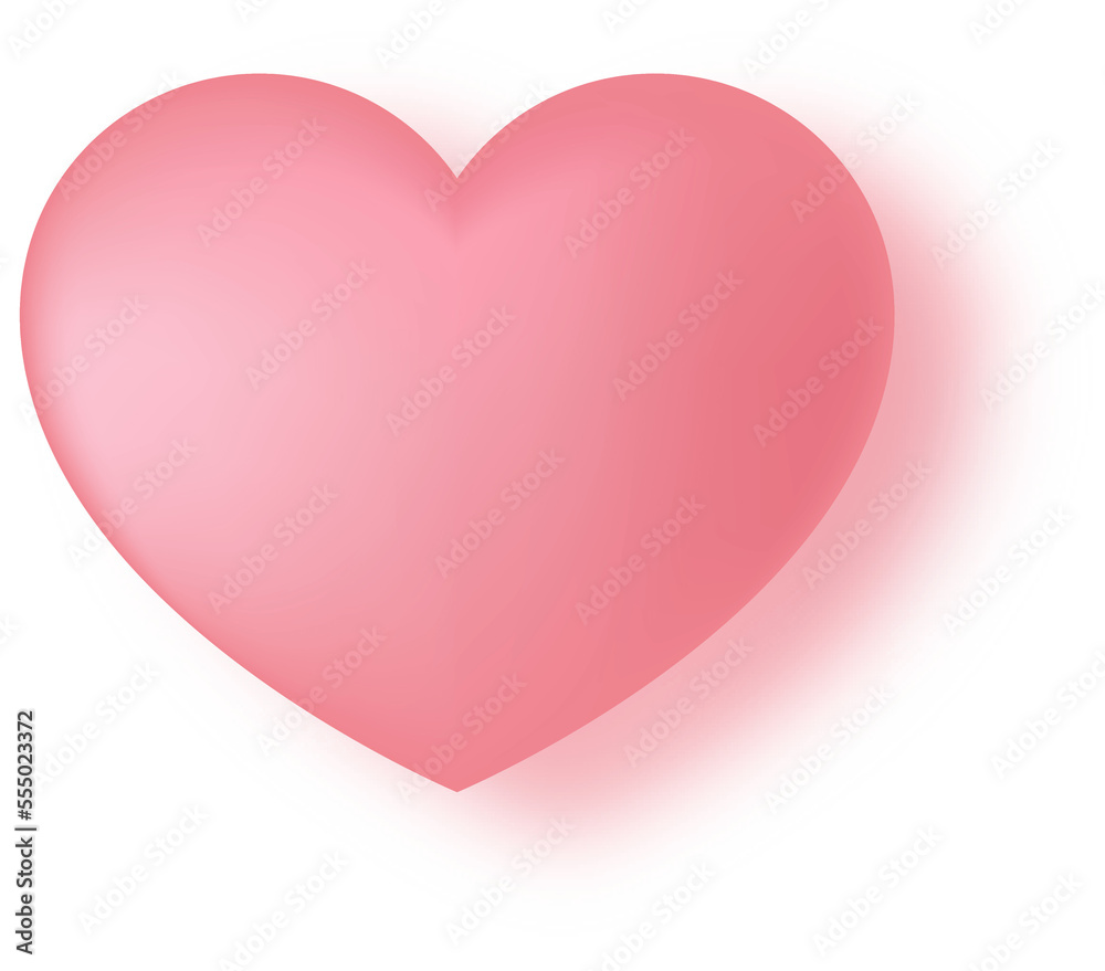 Love Message Pink Heart 3d 