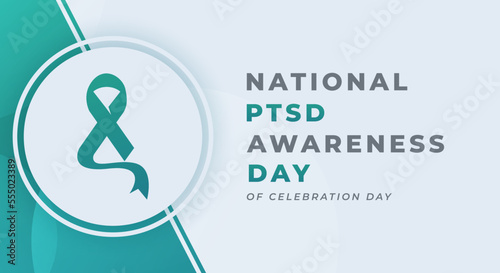 Happy PTSD Awareness Day Celebration Vector Design Illustration for Background, Poster, Banner, Advertising, Greeting Card