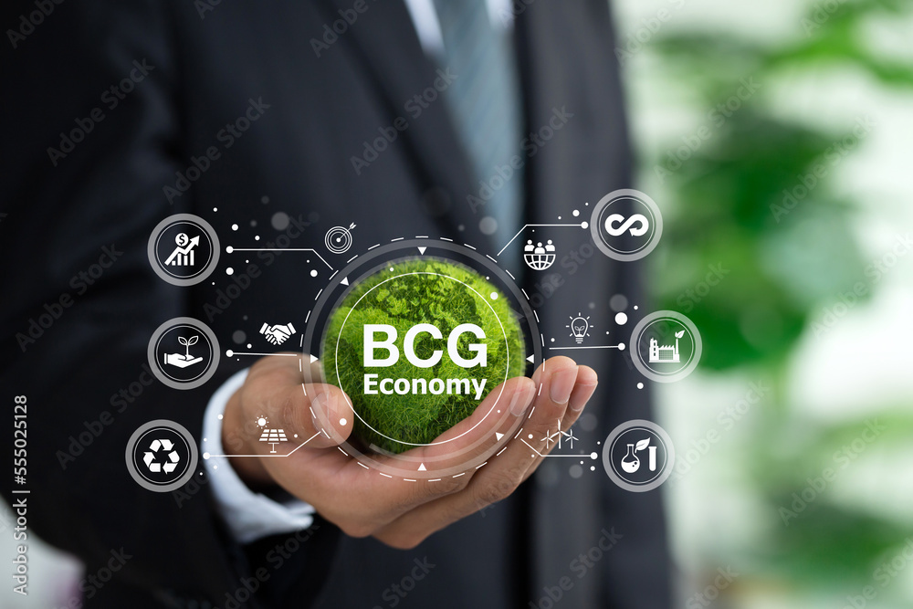 BCG Concept For Sustainable Economy Development. Bio Economy, Circle ...