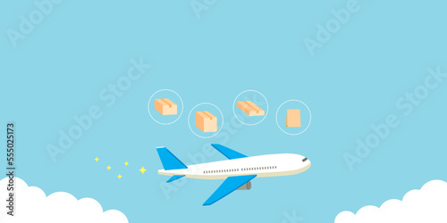空輸・国際宅急便のイラスト背景イメージ