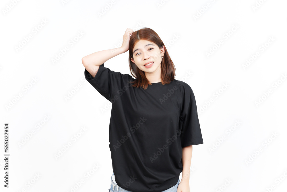 Confused and Forget Something Of Beautiful Asian Woman Isolated On White Background Confused and Forget Something Of Beautiful Asian Woman Isolated On White Background