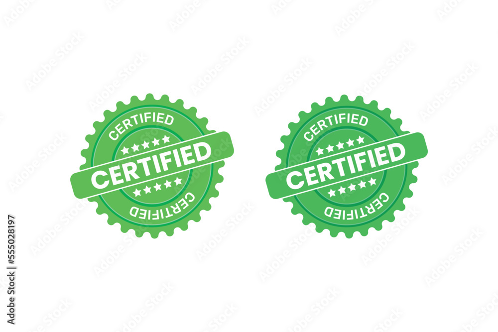 Certified badge collection vector design