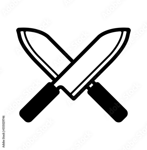 Kitchen knife vector icon illustration