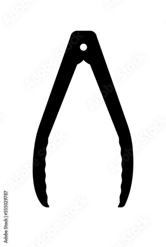 Kitchen tongs  vector icon illustration