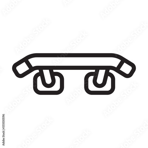 Pull Up Bar Outline icon