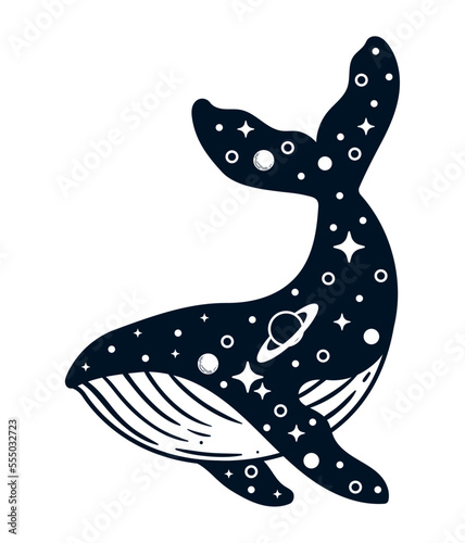whale surreal astrology style
