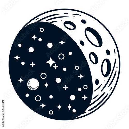 moon surreal astrology style