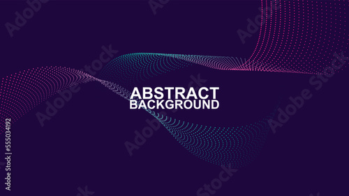 dark abstract modern background with glowing wavy dots shape. shiny pink and green flowing dots wave. luxury concept, futuristic concept design background vector EPS10