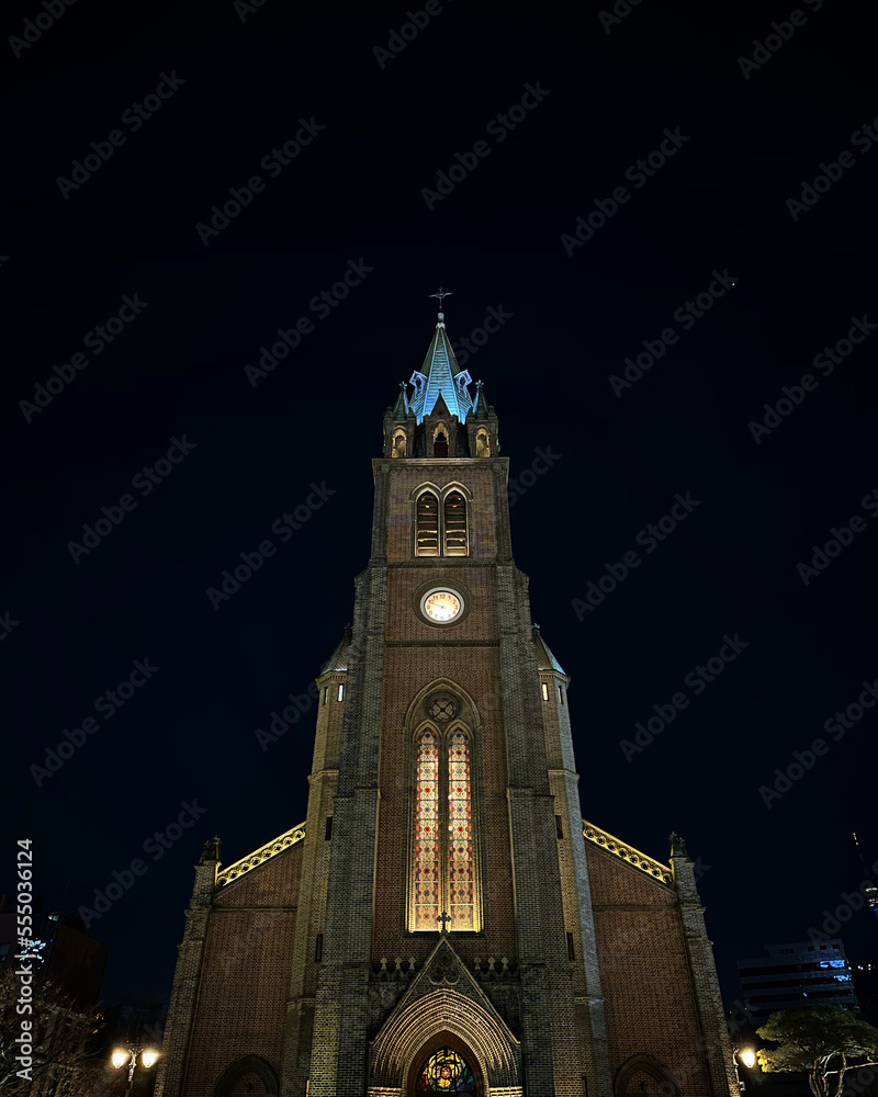 Fototapeta premium church at night