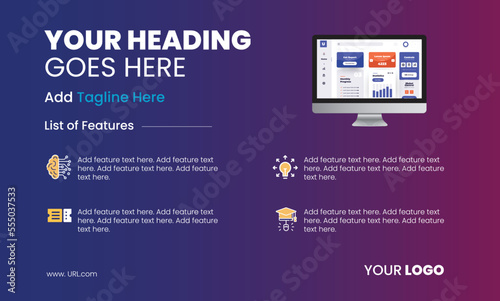 Banner design for start up business or launching product template and background. Fully editable vector banner design. Can be used for advertisement, social media banner, advertising, catalogue.