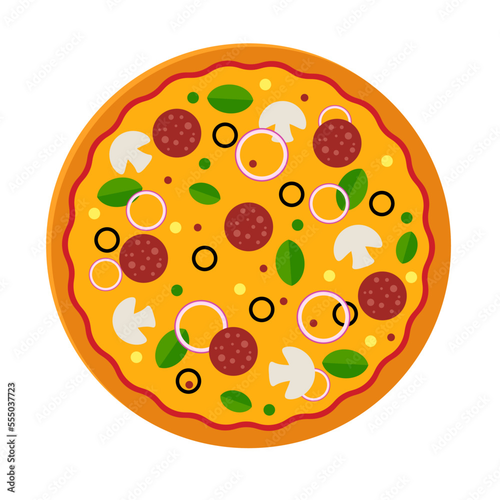 pizza Flat vector illustration design Clipart pizza Flat vector illustration design Clipart