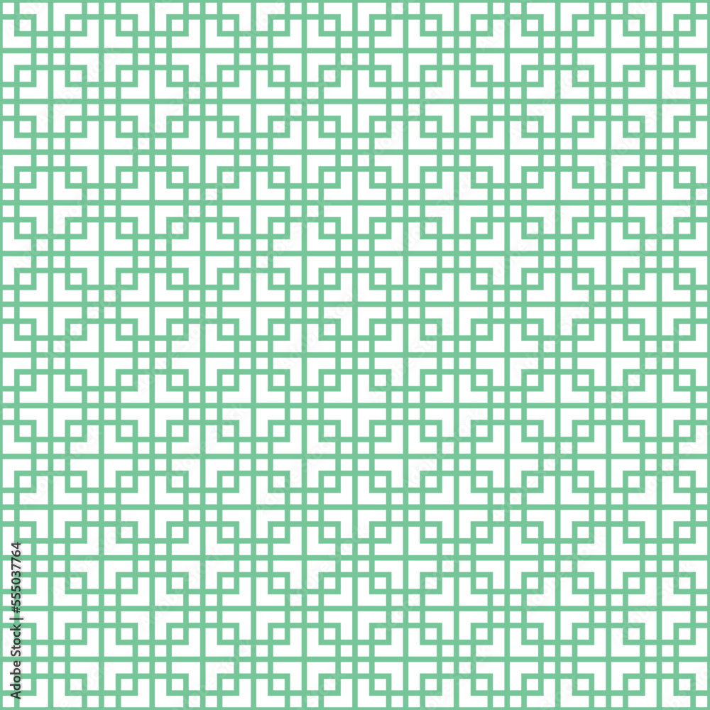Green line and square pattern on white background. Tradition Chinese pattern backdrop. Green line and square pattern on white background. Tradition Chinese pattern backdrop.