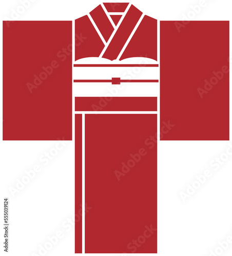This is the traditional Japanese "kimono" red icon.
