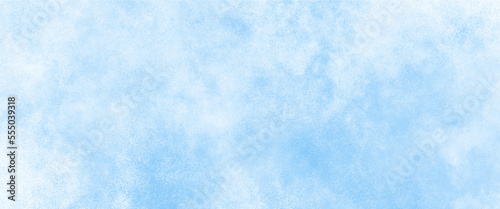Creative smooth light sky blue watercolor background, Blue acrylic and watercolor textures on white paper background. Paint leaks and ombre, illustration, wallpaper, card. blue background watercolor.