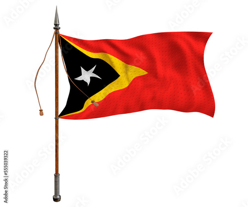 National flag of East Timor. Background with flag o of East Timor.