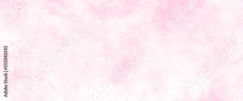 Soft pastel pink watercolor background painted on white paper texture, monochrome pink and white ink effect water color illustration. Abstract grunge pink shades watercolor background.