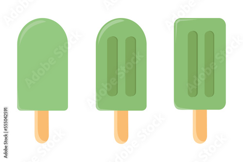 A set of ice cream. The ice cream match icon. Isolated vector for stickers, postcards, notepad.