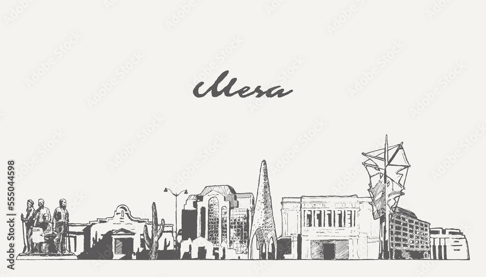 Obraz premium Mesa skyline, Arizona, USA