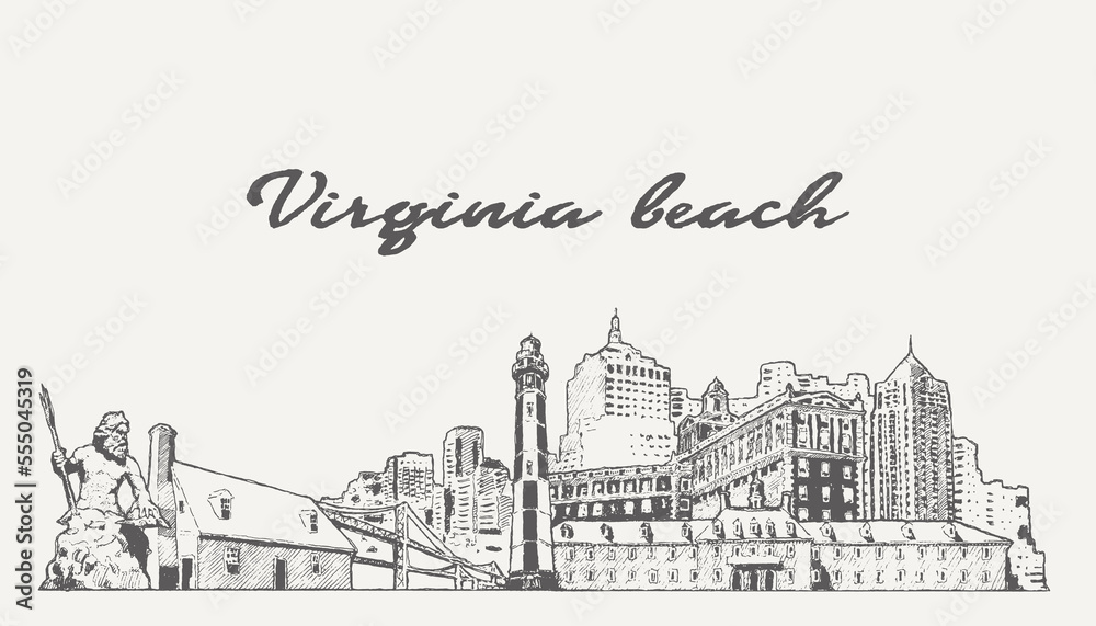 Virginia Beach skyline, Virginia, USA