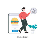 Online Order  Flat Style Design Vector illustration. Stock illustration