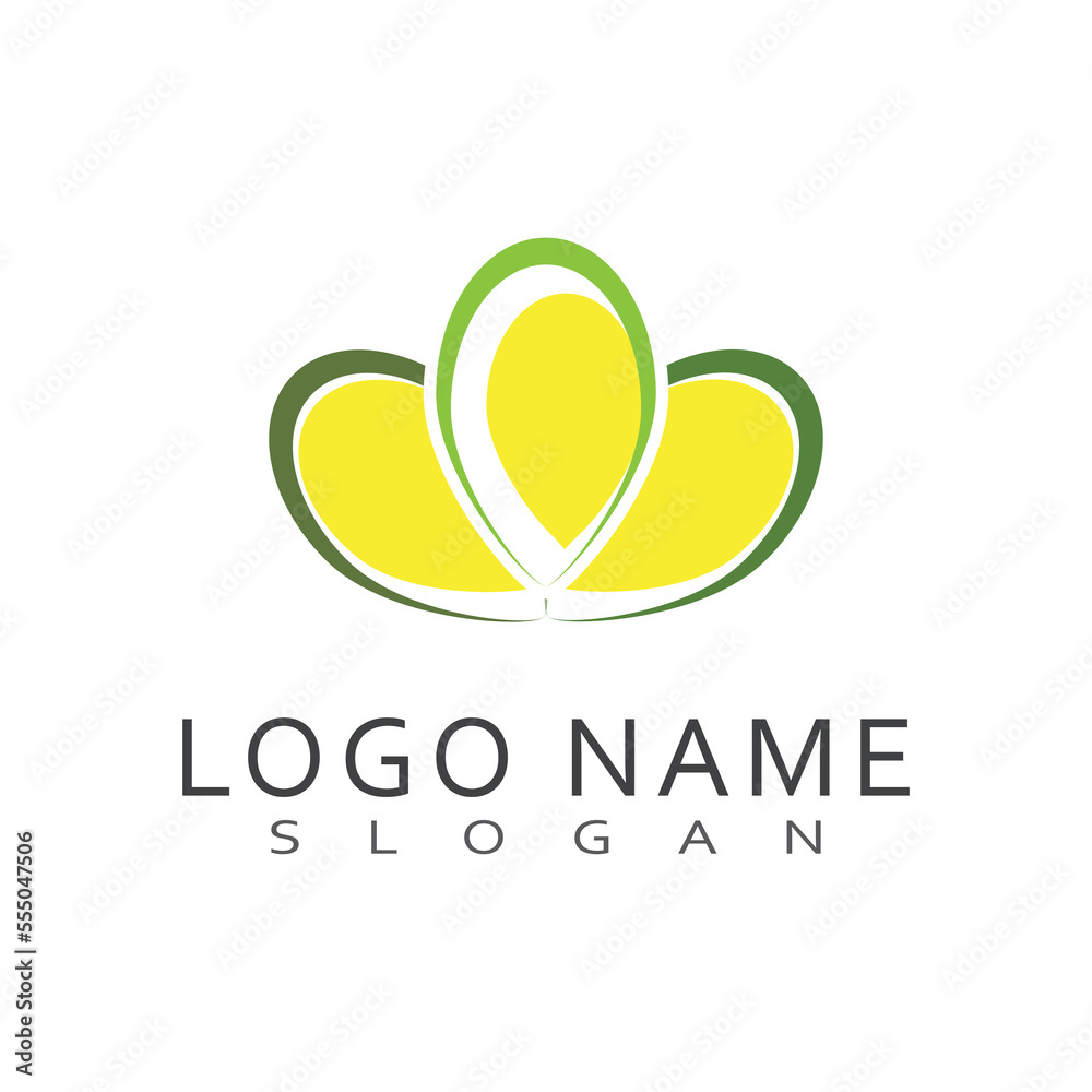 Moringa Leaf Logo Template Vector Symbol Nature Moringa Leaf Logo Template Vector Symbol Nature