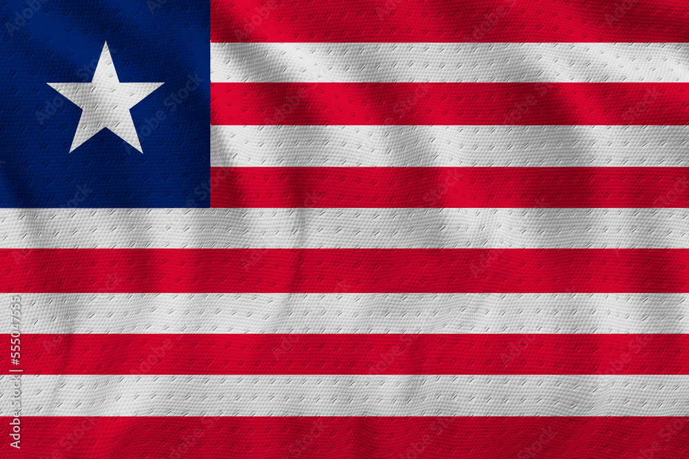 National flag of Liberia. Background with flag of Liberia. National flag of Liberia. Background with flag of Liberia.