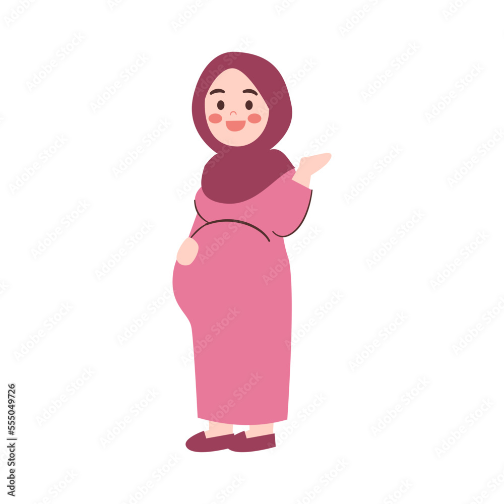 Pregnant Woman with pointing Finger Pregnant Woman with pointing Finger