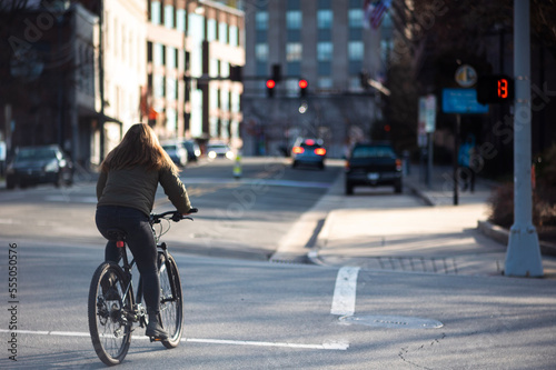 person riding a bike