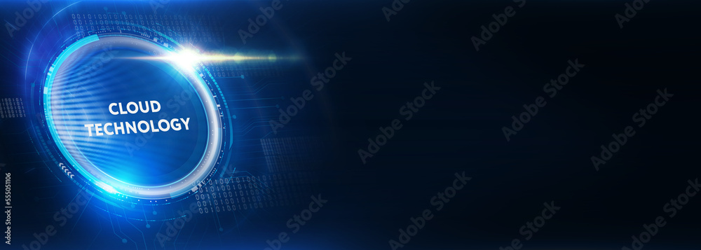 Cloud technology computing concept. Robot pressing button on virtual screen. 3d illustration Cloud technology computing concept. Robot pressing button on virtual screen. 3d illustration